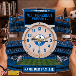 SC Paderborn 07 - Holzwanduhr Sonderausgabe mit Ihrem Namen