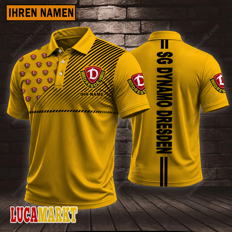 SG Dynamo Dresden – Polo Hemd Sportausgabe Stil mit Ihrem Namen SG Dynamo Dresden – Polo Hemd Sportausgabe Stil mit Ihrem Namen