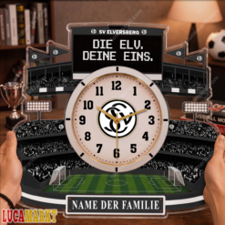 SV Elversberg - Holzwanduhr Sonderausgabe mit Ihrem Namen
