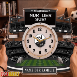 SV Sandhausen - Holzwanduhr Sonderausgabe mit Ihrem Namen