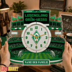 SV Werder Bremen - Holzwanduhr Sonderausgabe mit Ihrem Namen