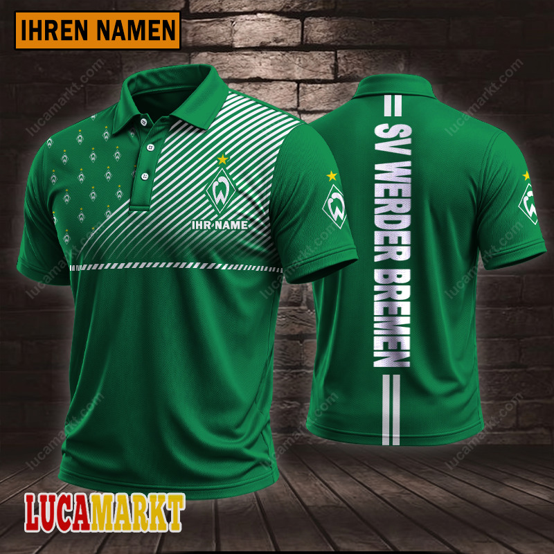 SV Werder Bremen – Polo Hemd Sportausgabe Stil mit Ihrem Namen SV Werder Bremen – Polo Hemd Sportausgabe Stil mit Ihrem Namen