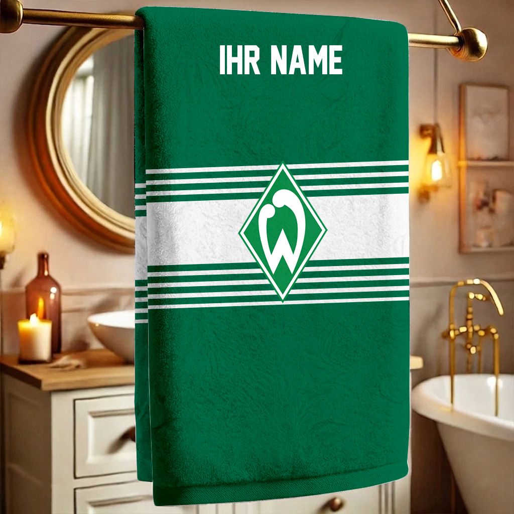 SV Werder Bremen – Bath Towel Premium mit Ihrem Namen SV Werder Bremen – Bath Towel Premium mit Ihrem Namen