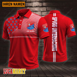 SpVgg Unterhaching - Polo Hemd Sportausgabe Stil mit Ihrem Namen