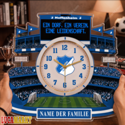 TSG 1899 Hoffenheim - Holzwanduhr Sonderausgabe mit Ihrem Namen