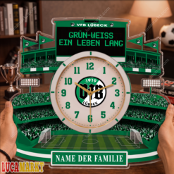 VfB Lübeck - Holzwanduhr Sonderausgabe mit Ihrem Namen