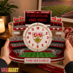 VfB Stuttgart - Holzwanduhr Sonderausgabe mit Ihrem Namen
