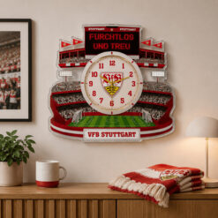 VfB Stuttgart - Holzwanduhr Limitierte Auflage