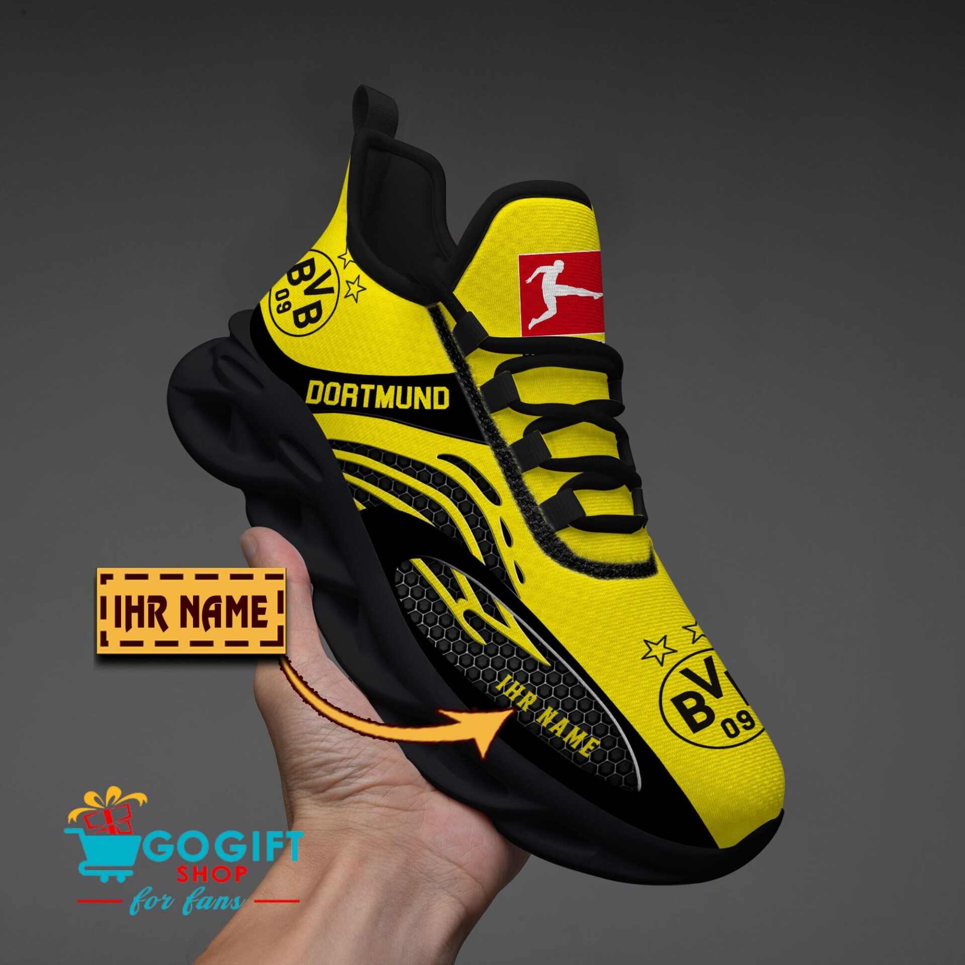 Borussia Dortmund – Max Soul Schuhe Limitierte Auflage mit Ihrem Namen Borussia Dortmund – Max Soul Schuhe Limitierte Auflage mit Ihrem Namen