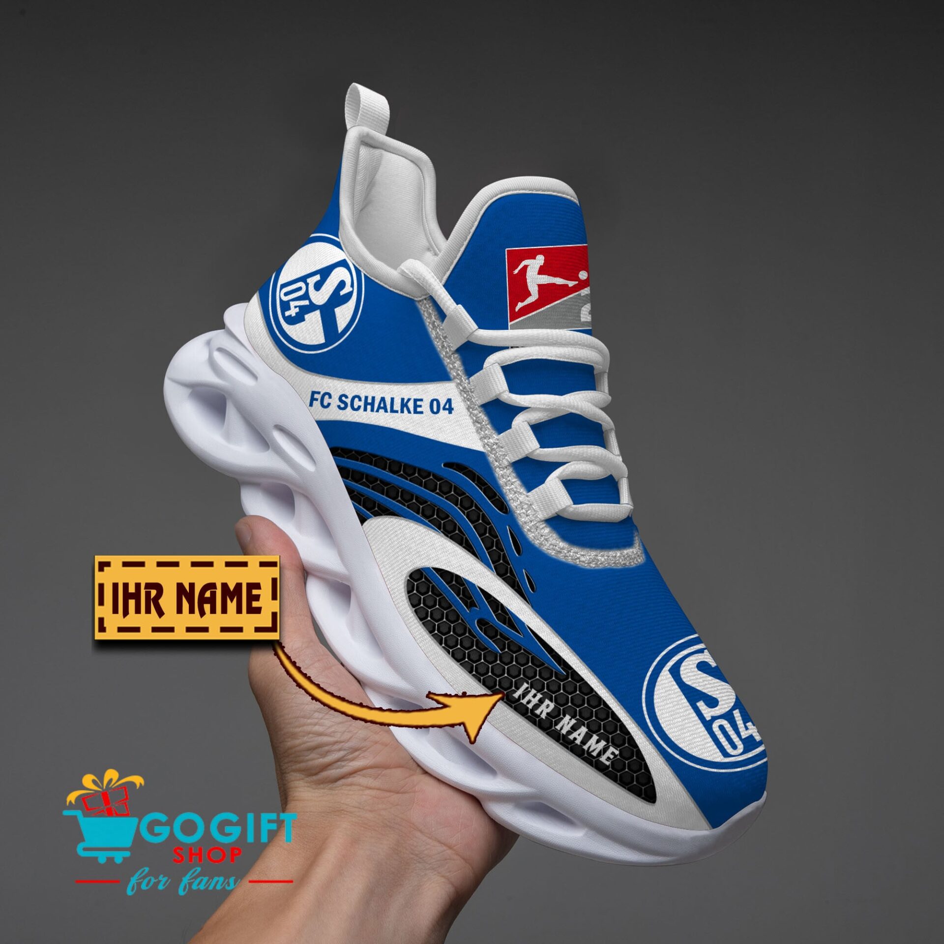 FC Schalke 04 – Max Soul Schuhe Limitierte Auflage mit Ihrem Namen FC Schalke 04 – Max Soul Schuhe Limitierte Auflage mit Ihrem Namen