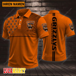 Grizzlys Wolfsburg - Polo Hemd Sportausgabe Stil mit Ihrem Namen