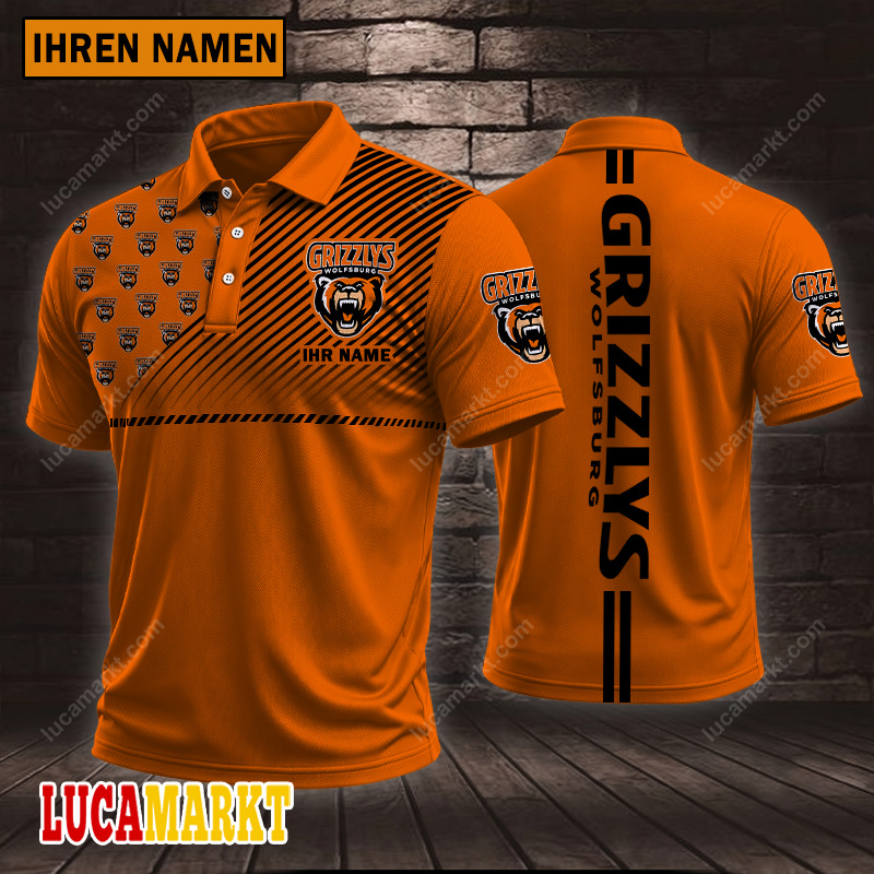 Grizzlys Wolfsburg – Polo Hemd Sportausgabe Stil mit Ihrem Namen Grizzlys Wolfsburg – Polo Hemd Sportausgabe Stil mit Ihrem Namen