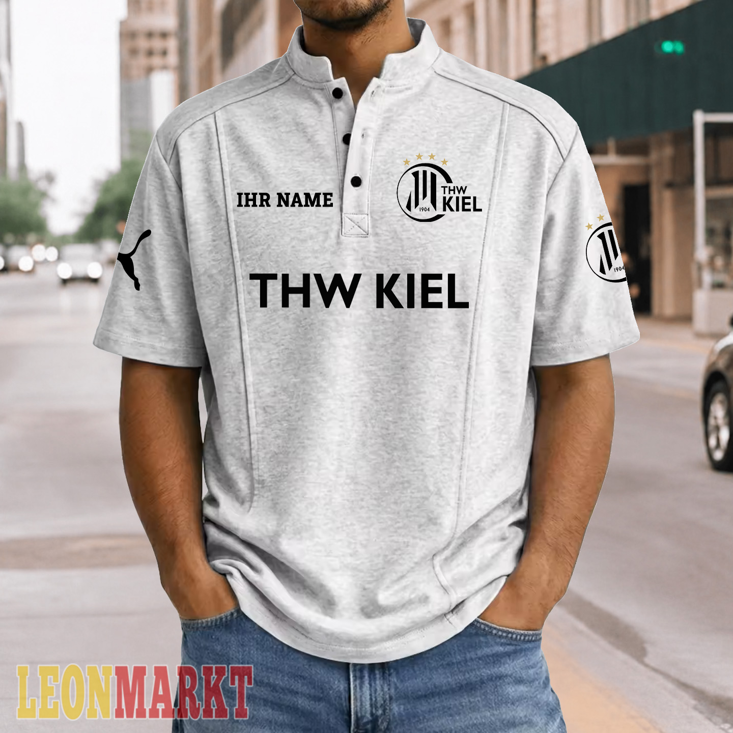 THW Kiel – Stehkragen-Polo Neue Ausgabe mit Ihrem Namen