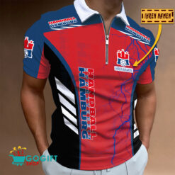 HSV Hamburg - Reißverschluss Poloshirt Neue Version mit Ihrem Namen